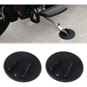 وسادة Kickstand للدراجات النارية ، 2pcs jiffy Stand Coaster for Harley All W/Side Stand ، دعم وقوف السيارات الثابت للتجول