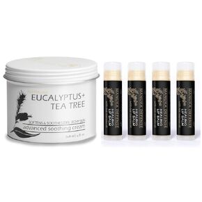Tea Tree with Eucalyptus Foot Cream - Manuka Defense Healing Lip Balm, Intensive Moisture Therapy - Intensive Moisture and Healing, Foot Care and Body, Skin Soothing Cream - Chapped Lip Relief