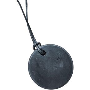 Karelian Heritage Round Shungite قلادة | أصيل حجارة الحجارة تميمة قلادة المجوهرات | Defender Shield Protection Netclace Stone | شقرا شفاء قلادة الكم قلادة