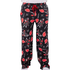 Ripple Junction Naruto Shippuden Rounge Lounge Pants Akatsuki Itachi Kunai Shuriken في جميع أنحاء الطباعة المرخصة رسميًا