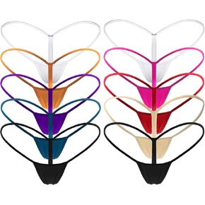 Mbotnee G Strings Micro Thongs للنساء سراويل داخلية صغيرة منخفضة T-Back الملابس الداخلية