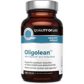Quality of Life - Oligolean - Featuring Oligonol and Yerba Mate - Natural Metabolism Support Supplement
