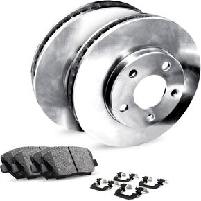 R1 Concepts Rear Brakes and Rotors| Hardware Included| Rear Ceramic Brake Pads and Rotors Kit| Fits 2015-2021 Mercedes-Benz C300; 2016-2018 Mercedes-Benz C350e; 2015 Mercedes-Benz C400