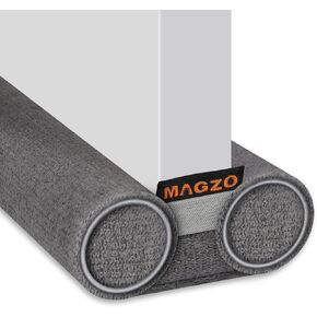 MAGZO Double Side Door Draft Stopper 36" Draft Guard Air Dust Blocker Save Energy Weighted Adjustable Length, Gray