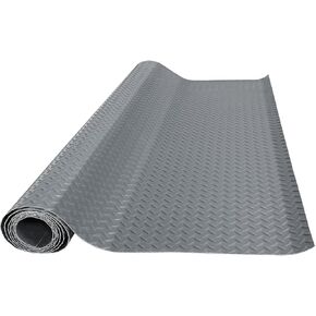5 x 10 FT Garage Floor Mats - Slip Resistant Grip, Water & Stain Resistant PVC Mat for SUVs, RV Trailer,Truck,Pickup.2.8mm Thickened Diamond Plate Flooring Roll for Under Car,Parking Mats