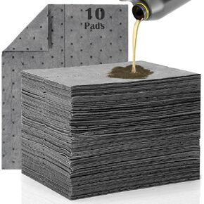 80 Pcs Oil Absorbent Pads, 9.8×13 Inch High Absorbency Absorbent Mats, Water Absorbent Mat, Weight Dimpled Pad, Oil Spill Mat for Absorbing Automotive Garage Workshop Tools Spills