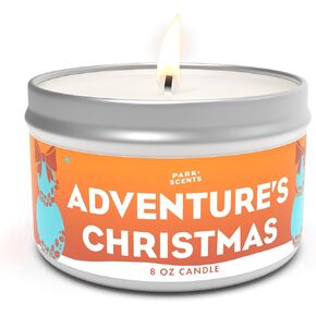 Adventure Christmas Candle - Spicy Cinnamon Scent, Perfect Imitation of Universal's Islands of Adventure Christmas Store Fragrance - Soy Blend Vegan and Cruelty-Free, Handmade in The USA