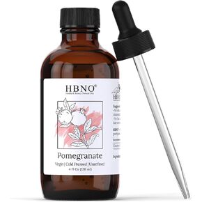 HBNO Pomegranate Oil - 4 oz (120ml) Value Size - Ideal for Shampoos, Conditioners, Lip balms, Face wash, Lotions, and Skin Care Products.