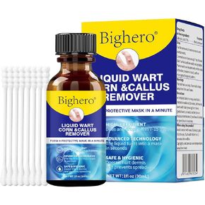 Bighero 2Pack Fast-Acting Wart Remover Wart & Corn Remover Liquid for Feet Toes Finger Hand, Genital, Common, Flat Wart, Callus (NDC Code：84010-048-02)
