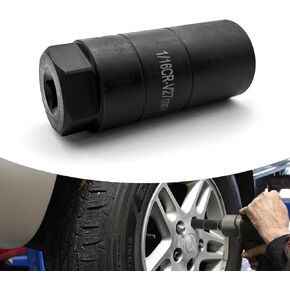 1 PC 1 1/16 Socket, Oil Pressure Sensor Socket, Fits 3/8" Drive 1-1/8" Hex Wrench, Durable Versatile Deep Socket, Universal for Most Cars, Trucks, SUVs (Black)