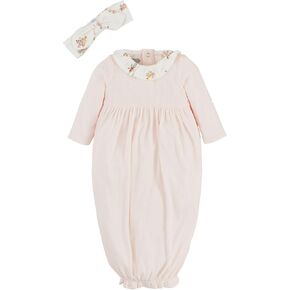 Mud Pie Baby Girls Children's Ivory Pointelle Gown