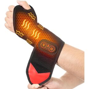 yabuu cordless lrist hand hand pad for tunnel carpal stunnel bleantive 3000mah battery ، والتهاب المفاصل اليدوي ، وتخفيف آلام الرسغ ، ولفاء الحرارة ، والاهتزاز ، وإعدادات الحرارة القابلة للتعديل ، والعلاج الساخن أفضل هدية