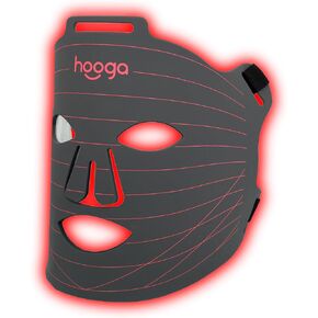 Hooga Red Light Therapy LED Mask ، Tri Chip Leds ، 630nm و 660nm Red ، 850nm بالقرب من الأشعة تحت الحمراء ، قابلة للتعديل ، مريح ، من النوع C القابل لإعادة الشحن للعافية ومضاد للشيخوخة
