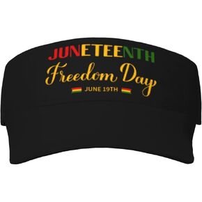 Freedom Junetesth Day Freedom 1865 Hat Sport Sun Valsors قابلة للتعديل من أشعة الشمس قبعة البيسبول قبعة البيسبول للنساء الأسود