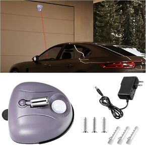 Laser Garage Parking Assist, 360-degree Adjustable Parking Sensor, Wireless Motion Activated Parking Aid Guided Sensor with AC Adapter, Laser Garage Parking Guide System for Cars