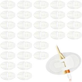 30Pcs Catheter Stabilization Ddevice, Lock Foley Catheter Supplies, Foam Anchor Hook and Loop Adhesive Catheter Stickers Holder for Peg/G/J Feeding Tube, Urine Bag, Foley Bag