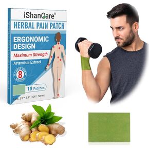 Pain Patches, 10 Count Single Individually Packaged Heat Patches, 8 Hour Maximum Strength Joint Hot Patches, Fast Acting Natural Herbal Soothing for Knee, Back, Neck, Shoulder