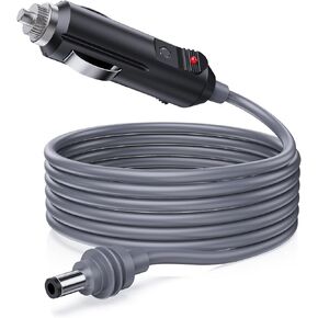 Starlink Mini Cable, 10FT Starlink Mini Car Charger DC Power Cable, 12V-24V Cigarette Lighter Adapter for Starlink Mini Accessories, Waterproof 18AWG Car Power Supply for Trucks, Buses, Ships - Gray