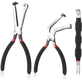 3pcs Electrical Disconnect Pliers, High Carbon Steel Automotive Electrical Connector Pliers with Anti-Slip Handle Fuel Line Disconnect Tool for Car Repair