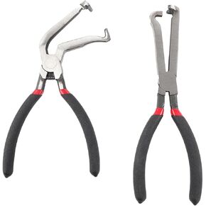 Electrical Disconnect Pliers, Anti-Slip Grip Automotive Electric Connector Pliers Fuel Line Disconnect Repair Tools (1pcs Straight 1pcs 60°Bend)