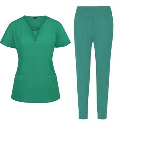 DEEYOTA Scrubs for Women Set,Womens Scrub Sets,Nurse Outfit，Medical Scrubs Top and Pants