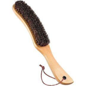 مزيل Love Hat Hat Brush Brush ، مقبض خشب الجوز الأسود الكبير ، فرشاة Lint Bristle لبدلات الأحذية ، الكشمير ، الصوف ، المخملية ، جلد الغزال وشعر الحيوانات الأليفة ، يزيل السهولة الغبار ، الزغب