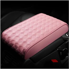Arm Rest Cover for Car,Leather Car Center Console Cover for Car Decorations with Comfortable Support,Anti-Scratch Armrest Middle Console Cover Car Interior Accessorie (Black)