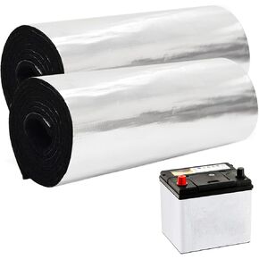 Universal Car Battery Insulation Blanket - 40x7 Heavy-Duty Thermal Wrap Kit for Extreme Cold Weather, Winter-Ready Battery Heater & Heat Shield Cover (Sedan/Truck/SUV)