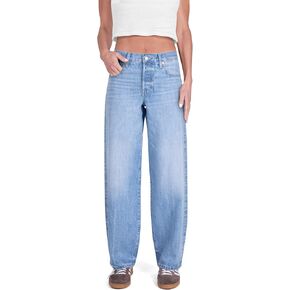 Women's Wide Leg Baggy Jeans Casual High Waisted ButtonFly Denim Pants