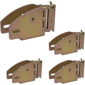 Mytee Products (4 Pack) E-Track Wood Beam Socket Shelf Brackets w/ Rotating Hinge - E Track Bracket for 2x4 & 2x6 Wood Beams Fitting in Truck, Enclosed Trailer - E-Track Accessories & Rail System