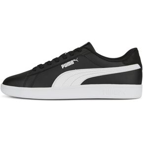 PUMA Mens Smash 3.0 Leather Sneaker, PUMA Mens White-PUMA Mens Black-PUMA Mens Gold-Frosted Ivory, 9 in Kuwait