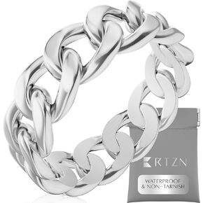 RTZN® Cuban Link Ring for Men — 6MM Premium Stainless Steel Gold/Silver Chain Ring for Men and Women — 100% Waterproof & Non-Tarnish Mens Chain Link Rings (Size: 6-12)