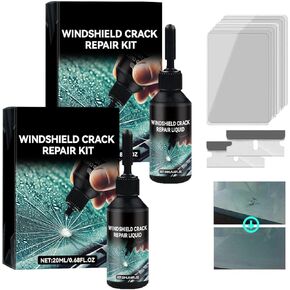 Windshield Crack Repair Kit,2025 Upgrade Glass Cracks Gone Repair Kit,Premium Glass Repair Liquid Windshield Repair Kit for Chips and Cracks, Cracks Gone Glass Repair Kit for Chips Cracks