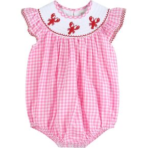 Girls Baby and Toddler Smocked Romper