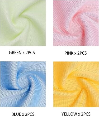 AIMI Assorted Colors Microfiber Cleaning Cloths - 6" x 7" Microfiber Glasses Cloth - Great for Cleaning Eyeglasses, Cell Phones, Screens, Lenses, Glasses and All Delicate Surface (8 Pack) in Saudi Arabia