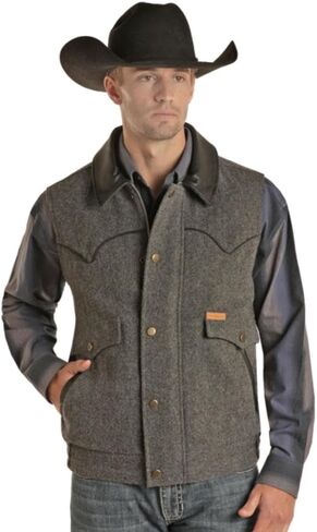 Panhandle Powder River Outfitters Men's Charcoal Heather Holbrook Wool Stest in Saudi Arabia