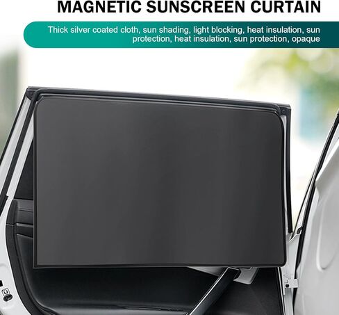 4 PCS Window Window Sunshade ، النافذة الخلفية الأمامية الشبكة الشمسية ، حماية من أشعة الشمس ، تبريد العزل الحراري ، عالمي لمعظم السيارات (أسود) in Kuwait