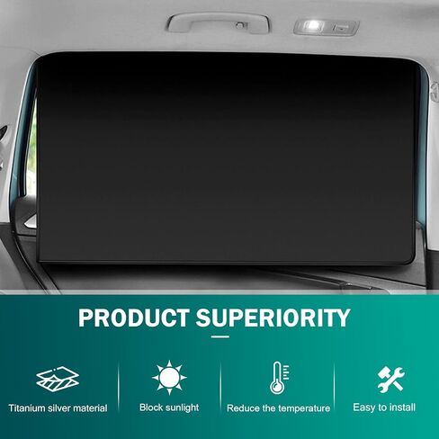 4 PCS Window Window Sunshade ، النافذة الخلفية الأمامية الشبكة الشمسية ، حماية من أشعة الشمس ، تبريد العزل الحراري ، عالمي لمعظم السيارات (أسود) in Kuwait