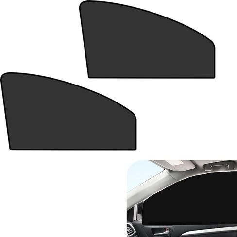 4 PCS Car Side Window Sunshade, Front Rear Window Sunshade Net, Sun Protection Heat Insulation Cooling Elastic, Universal for Most Car (Black) in Saudi Arabia