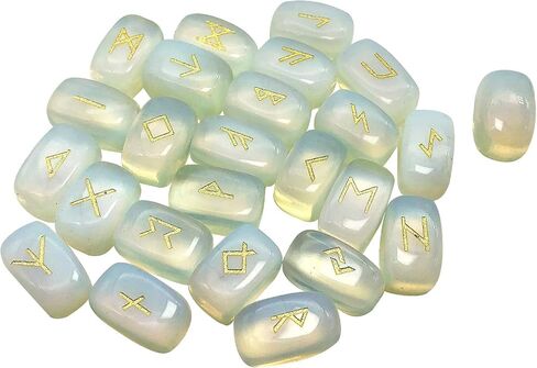 Natural Amethyst Rune Stones Set, Engraved Elder futhark Viking Alphabet Runes Gemstone Chakra Balancing Reiki Healing Spiritual Metaphysical, 25Pcs in Saudi Arabia