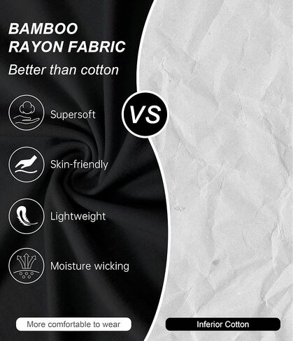 CF MENMIRTS LINDERSHIRTS BAMBOO RAYON MOISTURE WICHING TIRTS Short Sleeve Crewneck Tees for Men Slim Fit Thirts 3 أو 5 Pack in Kuwait