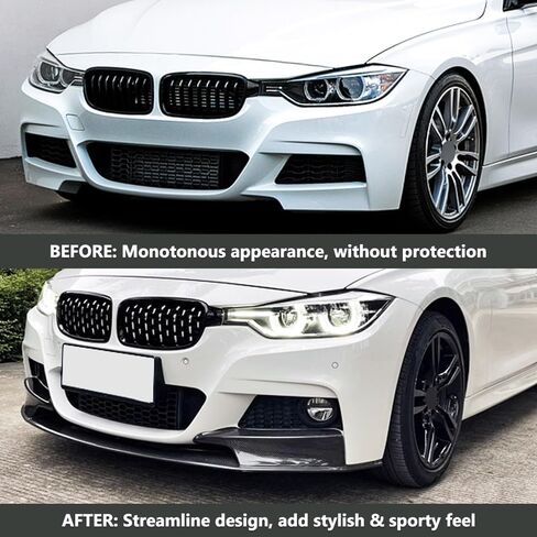 الشفة الأمامية SNA متوافقة مع (2019-2022) 3 سلسلة G20 سيدان M340i / M340i xDrive، مقسم سد الهواء لذقن الشفاه (أسود لامع 3 قطع) in Saudi Arabia
