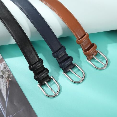 WELROG Kids Belts for Boys and Girls PU Leather Belt for School Uniform Casual Jeans Age 6-10 Years in Saudi Arabia
