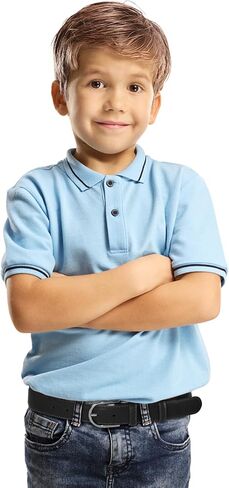 WELROG Kids Belts for Boys and Girls PU Leather Belt for School Uniform Casual Jeans Age 6-10 Years in Saudi Arabia