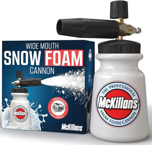 McKillans® Car Wash Foam Cannon for Pressure Washer - Foam Cannon Lance Pressure Washer Soap Dispenser - Snow Foam Cannon for Car Washing with Adjustable Thick Foam - Including 1/4 Quick Connector in Kuwait