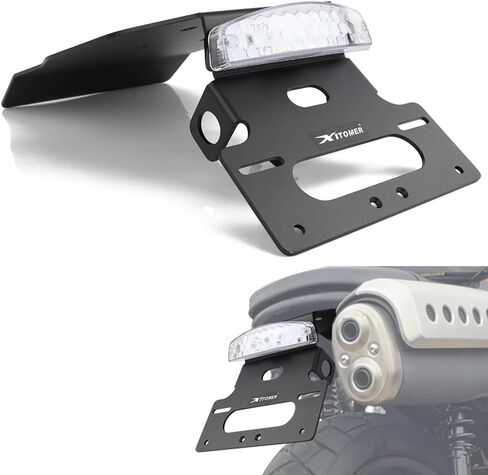 Xitomer Fender Eliminator Tail Tidy متوافق مع SCL500 2023-2024 حامل لوحة ترخيص دراجة نارية مع ضوء الذيل/لوحة ترخيص (واضح) in Saudi Arabia