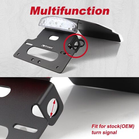 Xitomer Fender Eliminator Tail Tidy متوافق مع SCL500 2023-2024 حامل لوحة ترخيص دراجة نارية مع ضوء الذيل/لوحة ترخيص (واضح) in Saudi Arabia