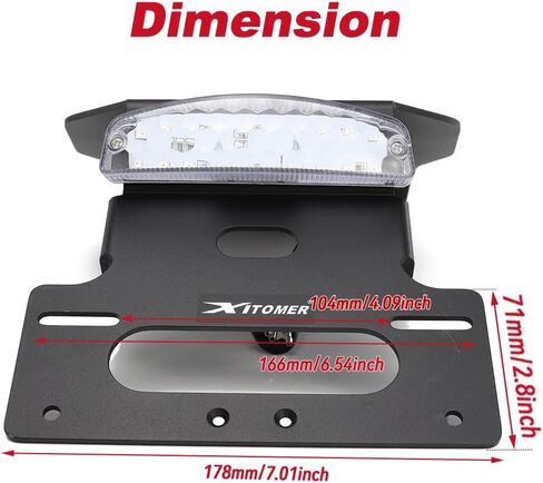 Xitomer Fender Eliminator Tail Tidy متوافق مع SCL500 2023-2024 حامل لوحة ترخيص دراجة نارية مع ضوء الذيل/لوحة ترخيص (واضح) in Saudi Arabia