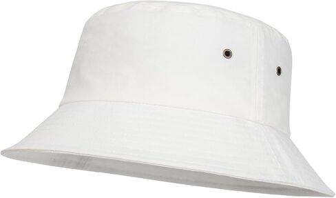 BOTVELA Men Cotton Bucket Hats Foldable Outdoor Sun Hat Unisex Flat Top Caps in Kuwait