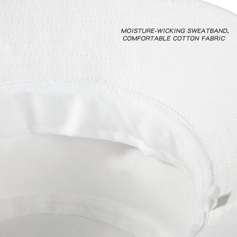 BOTVELA Men Cotton Bucket Hats Foldable Outdoor Sun Hat Unisex Flat Top Caps in Kuwait